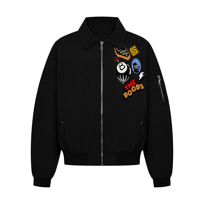 Plush coat badge embroidered jacket baseball jersey "LIMITED PIECES"