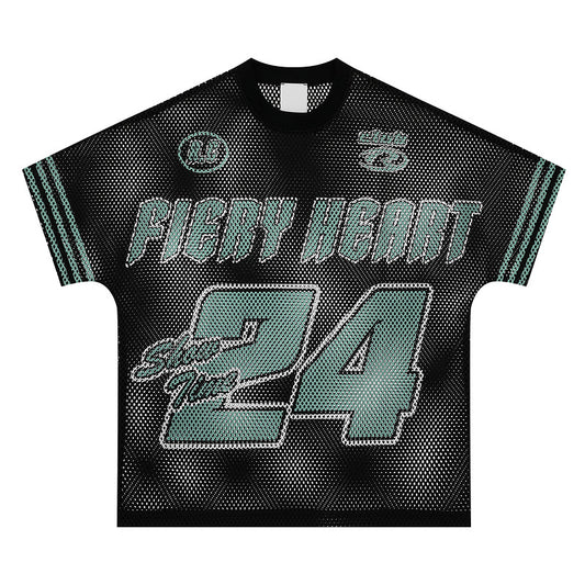 Men's Street Breathable Sports Jersey Loose Short Sleeve T-Shirt Wrinkle Ressistant