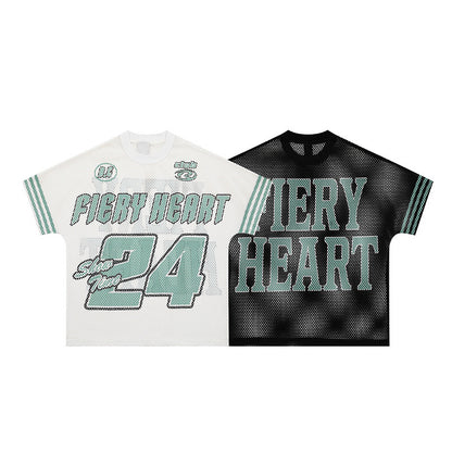 Men's Street Breathable Sports Jersey Loose Short Sleeve T-Shirt Wrinkle Ressistant