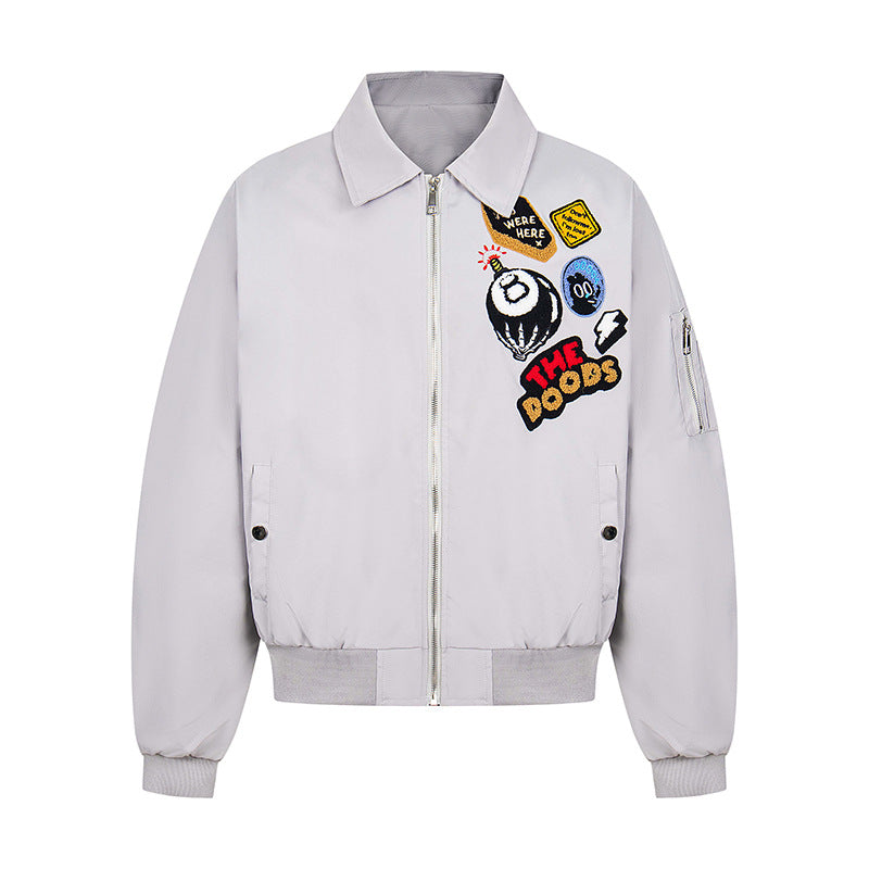 Plush coat badge embroidered jacket baseball jersey "LIMITED PIECES"