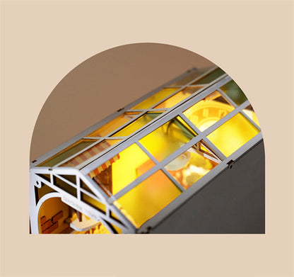 Rare Object "Bookshelf In The Alley" If The Book To Stand Handmade Diy Three-Dimensional Assembled Model Puzzle Hot Gift