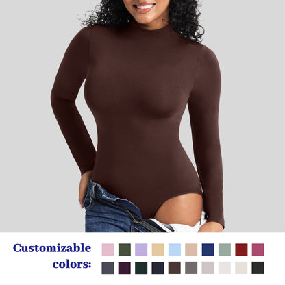Shapewear High Neck Seamless Long Sleeve Bodysuit "LIMITED PIECES"