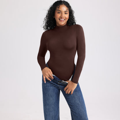 Shapewear High Neck Seamless Long Sleeve Bodysuit "LIMITED PIECES"