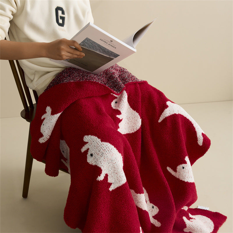 Rabbit Blanket Sofa Blanket Scarf
