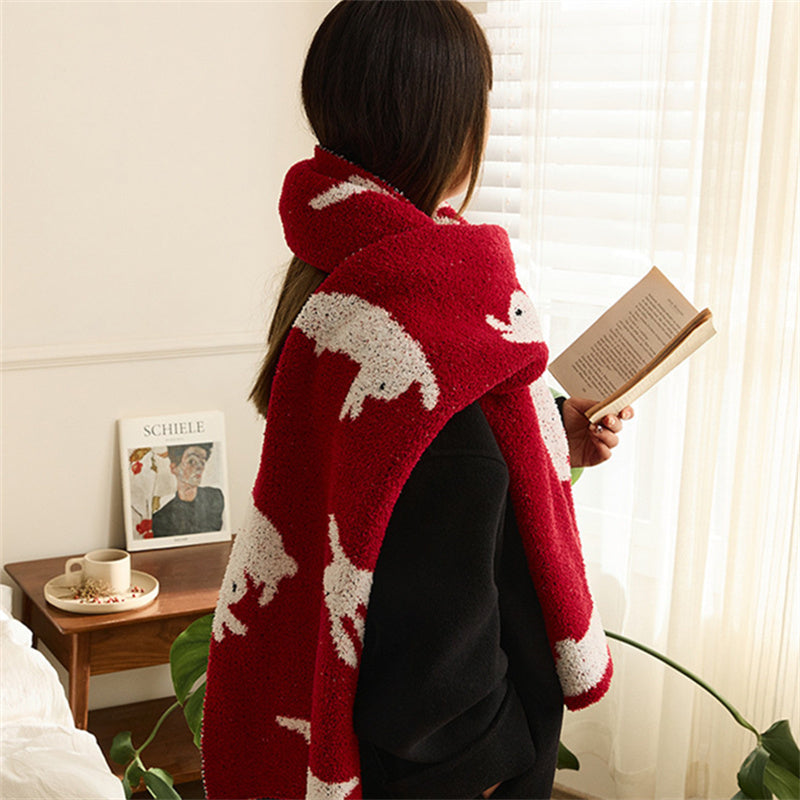 Rabbit Blanket Sofa Blanket Scarf