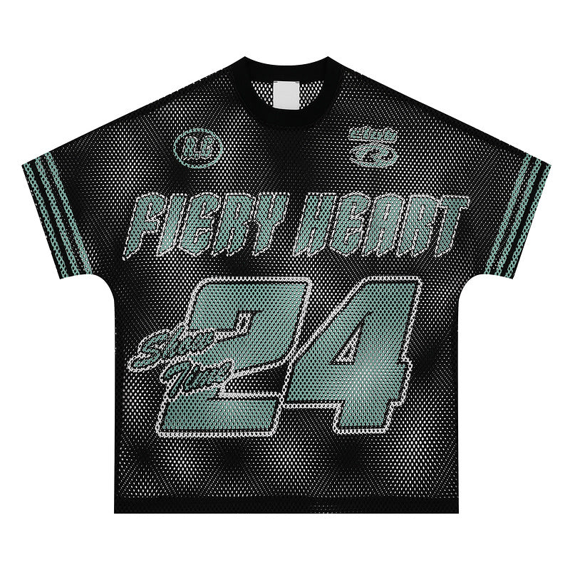 Men's Street Breathable Sports Jersey Loose Short Sleeve T-Shirt Wrinkle Ressistant