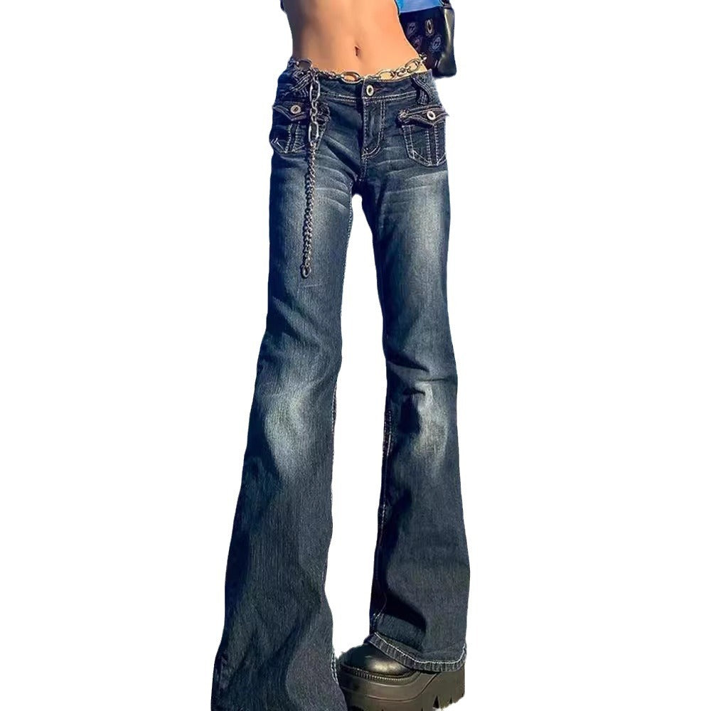 Multi pocket High Waist regular flared jeans for women "limited pieces"