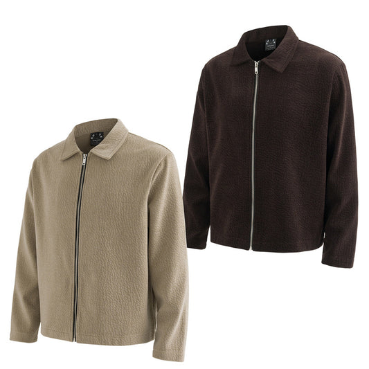 Men's Simple Trendy Old Money Style Textured Lapel Jacket "CatchyEnough" Exclusive