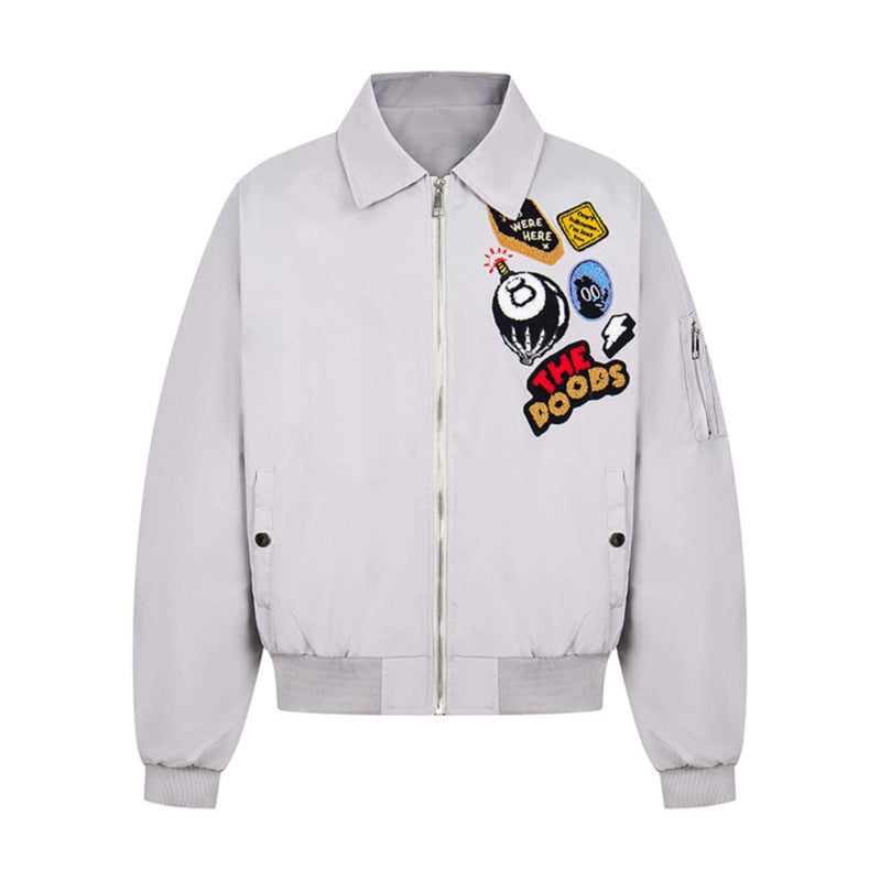 Plush coat badge embroidered jacket baseball jersey "LIMITED PIECES"