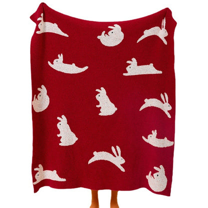 Rabbit Blanket Sofa Blanket Scarf