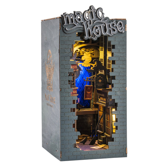 Rare Object "Bookshelf In The Alley" If The Book To Stand Handmade Diy Three-Dimensional Assembled Model Puzzle Hot Gift